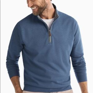 johnnie-o 1/4 Zip Pullover Sweater in Helios Blue